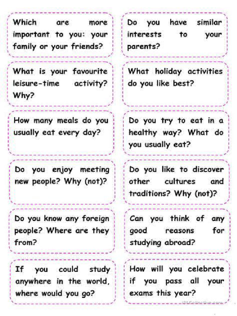 Speaking Cards | PDF