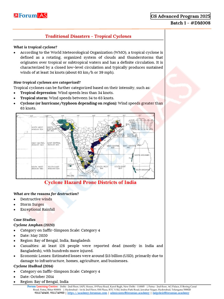 NDMA Cyclone Management Guidelines 2008 | PDF | Tropical Cyclones | Storms
