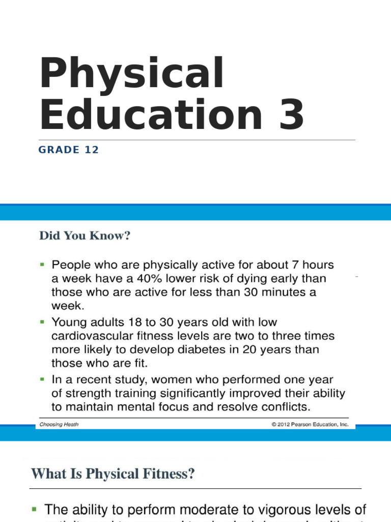 Physical Education 3 Student | PDF | Physical Fitness | Body Mass Index