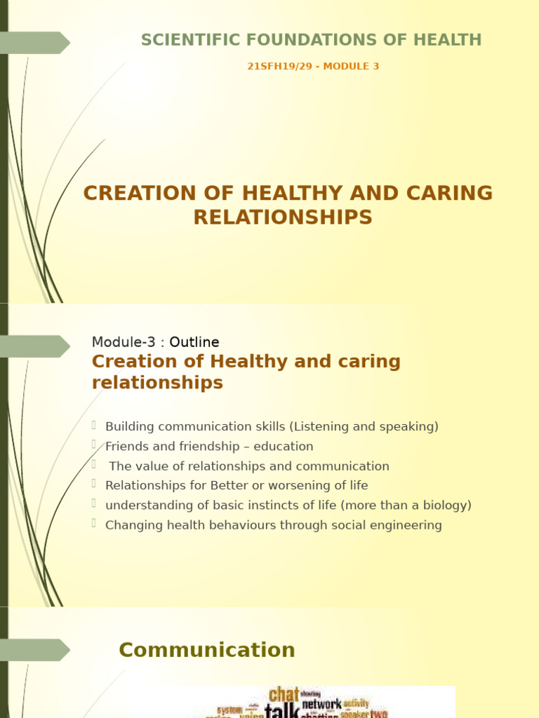 Healthy Relationships and Communication Skills | PDF