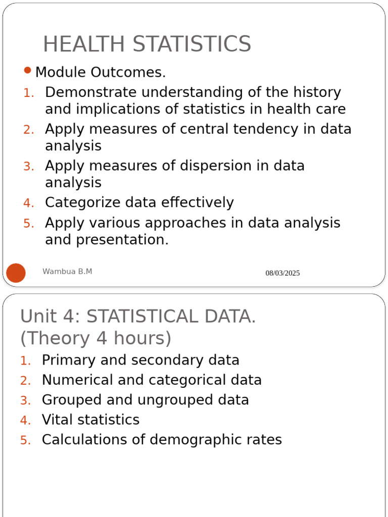 Health Statistics: Data Analysis Guide | PDF | Total Fertility Rate ...