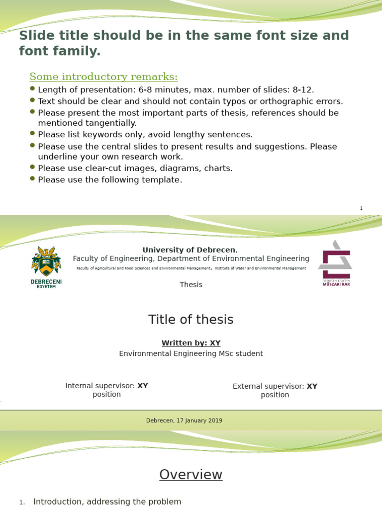 Thesis Presentation Guidelines | PDF