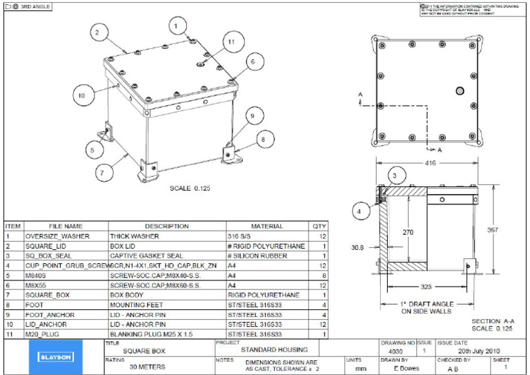 SubSea Q Box Datasheet | PDF