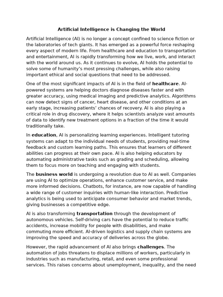 AI's Impact on Society and Ethics | PDF | Artificial Intelligence ...