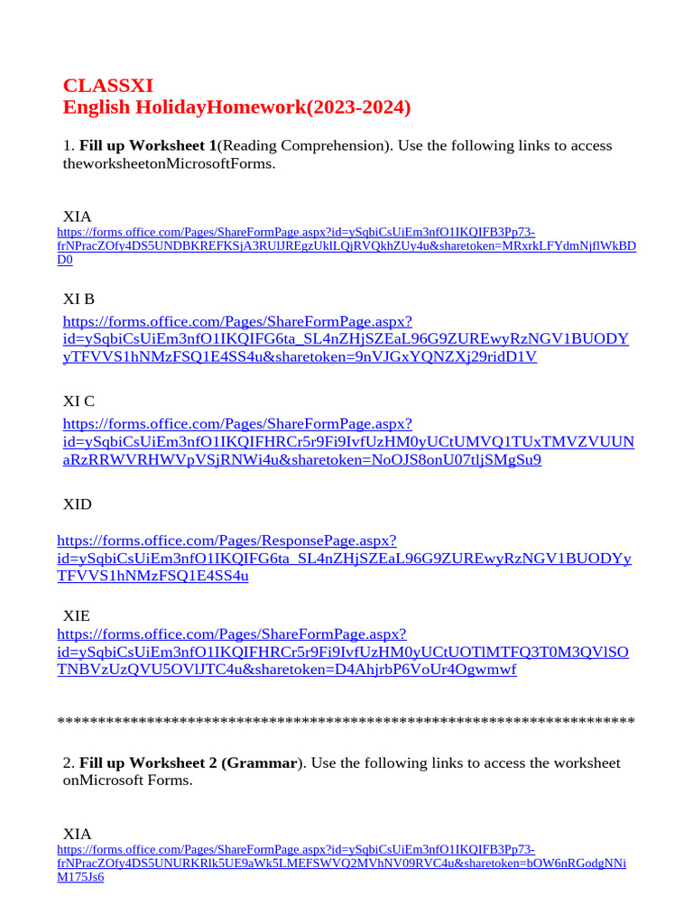 English Holiday Homework XI 2023 | PDF | Chess Openings | Chess Theory