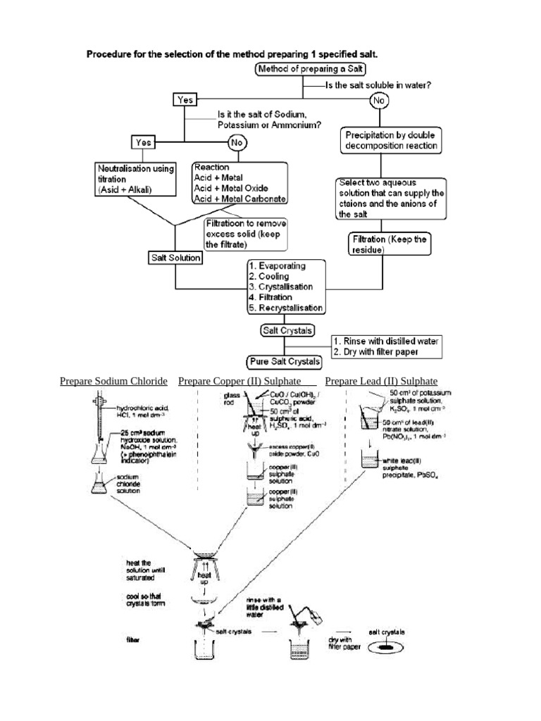 Procedure To Prepare Different Type of Salt | PDF