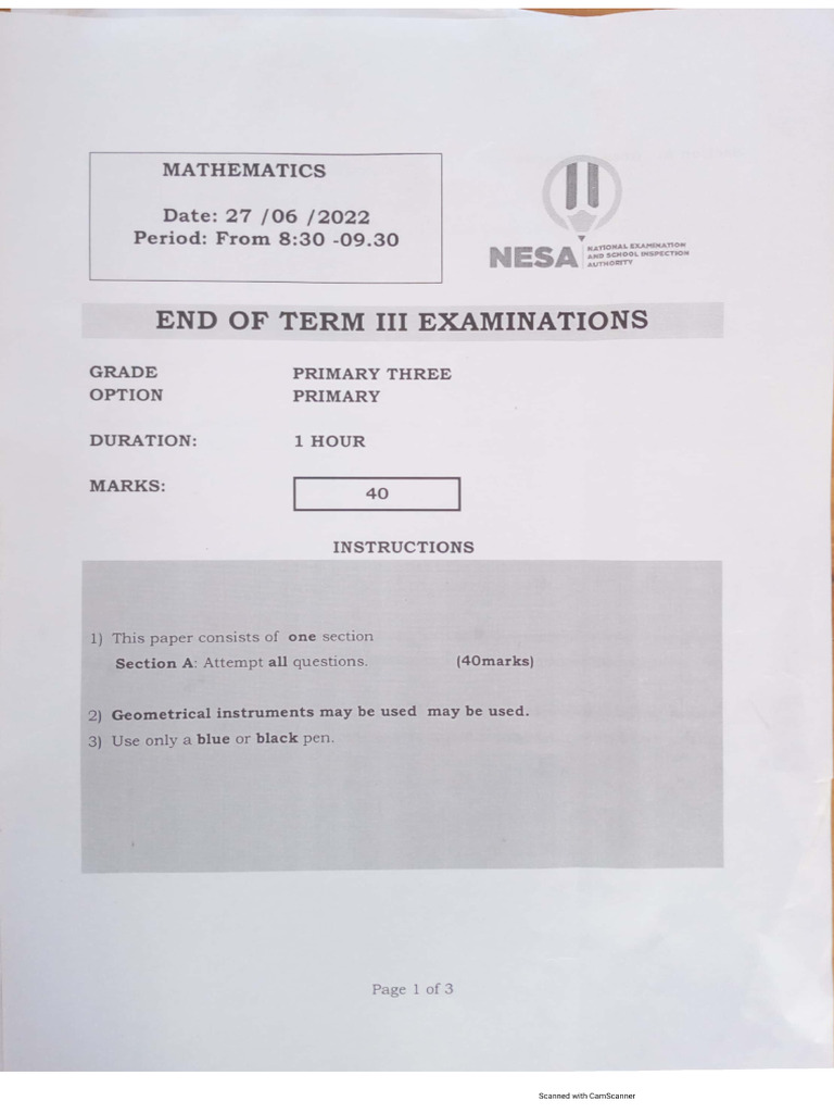 Mathematics P3 | PDF