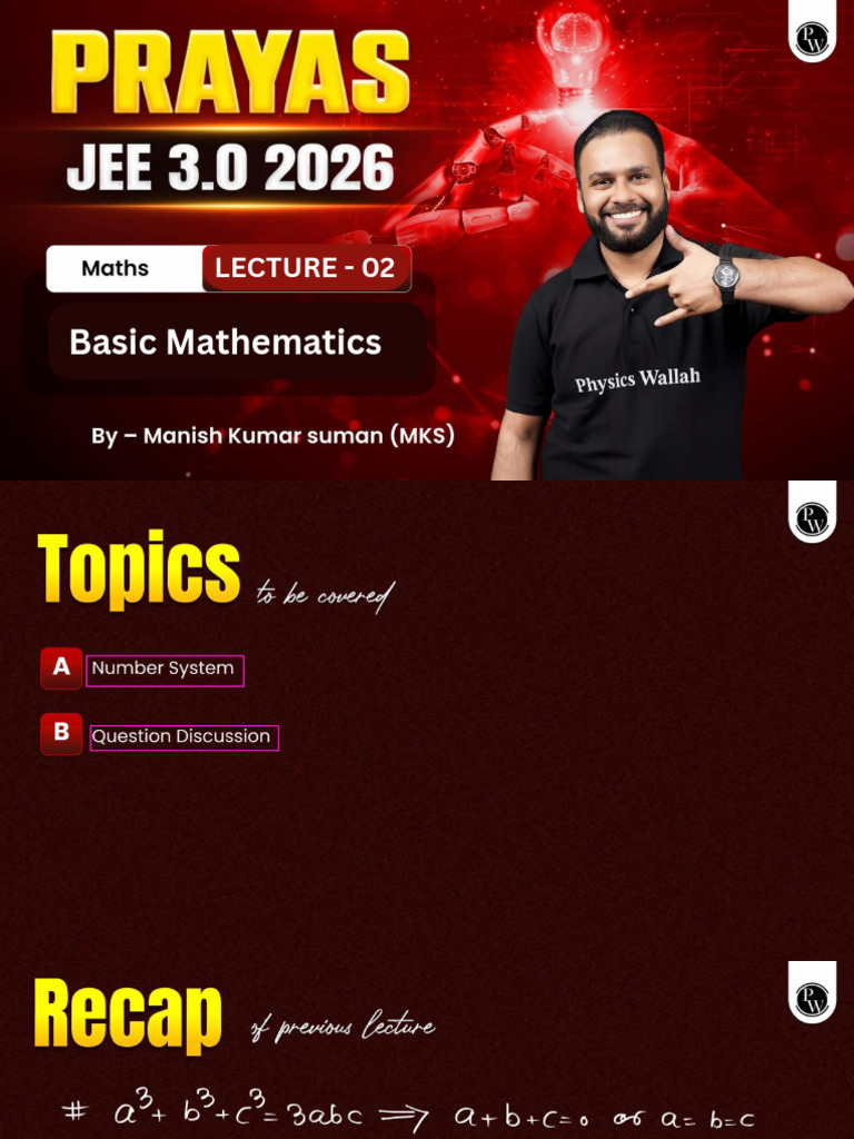 Basic Mathematics 02 Class Notes | PDF