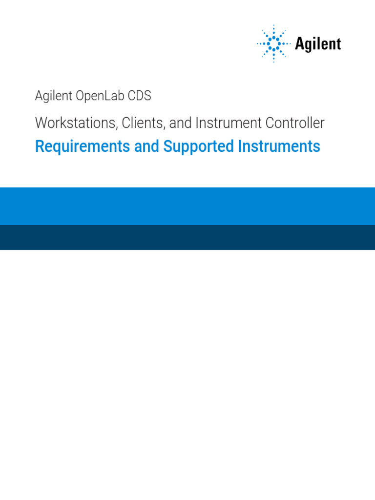 OpenLab CDS 2.8 Requirements Guide | PDF | Workstation | Transport ...