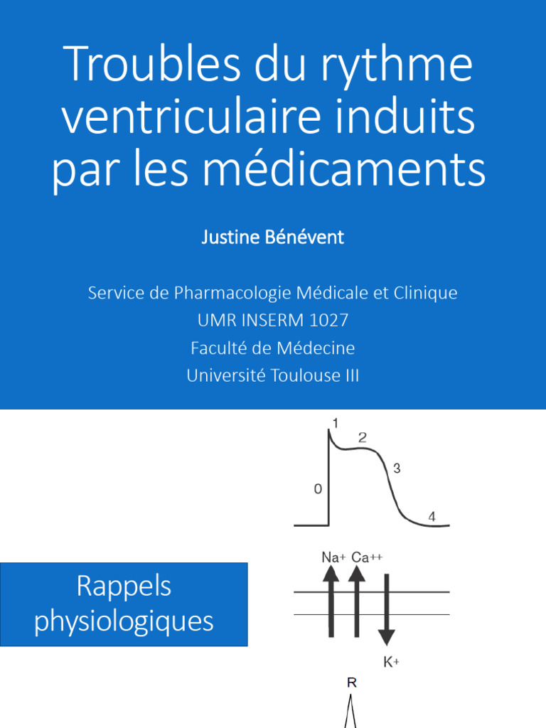 Médicaments et troubles du rythme cardiaque | PDF | Spécialités ...