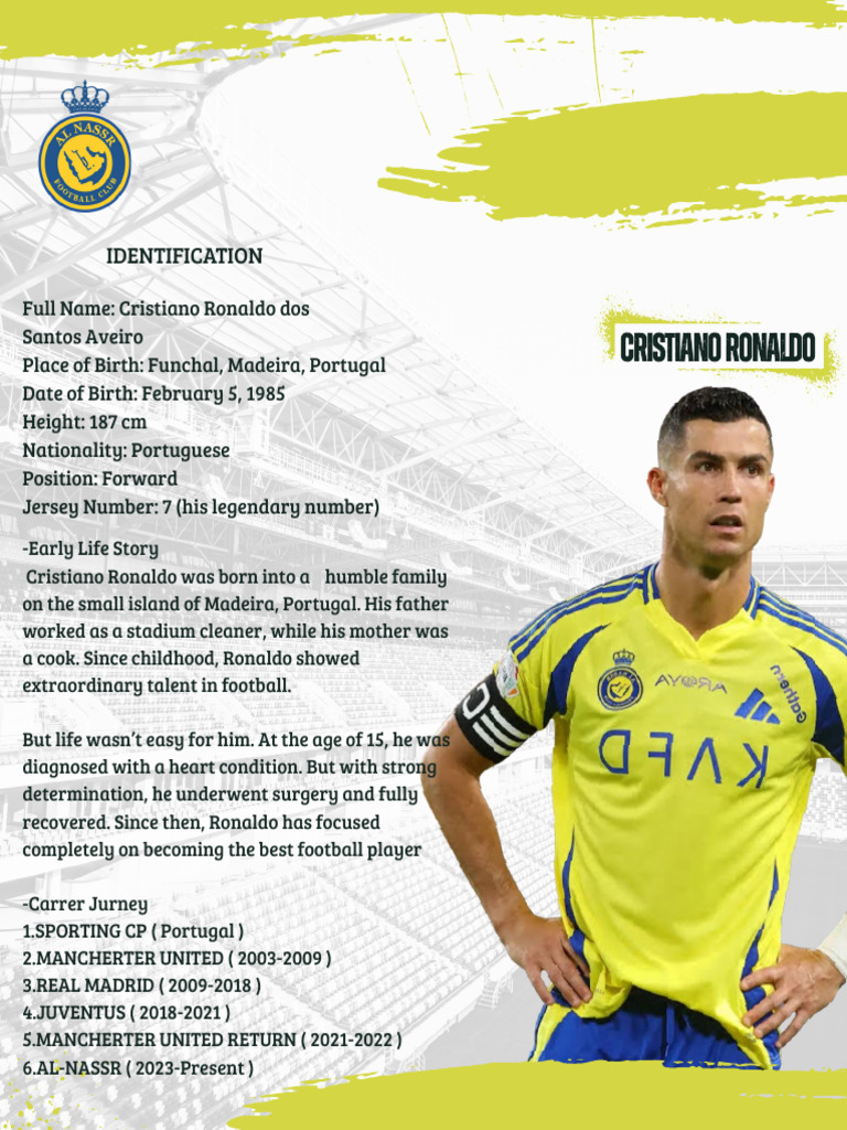 Cristiano Ronaldo: Profile and Stats | PDF