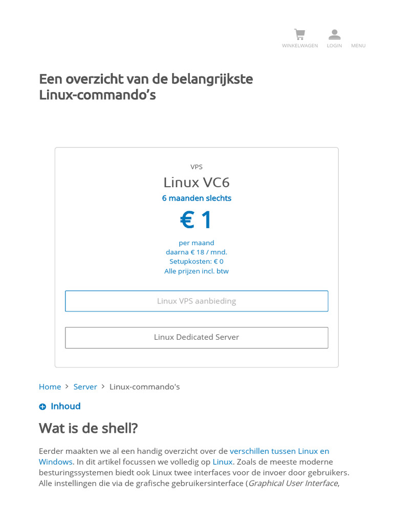 Linux-commando'S - Een Overzicht Van Opdrachten - STRATO | PDF