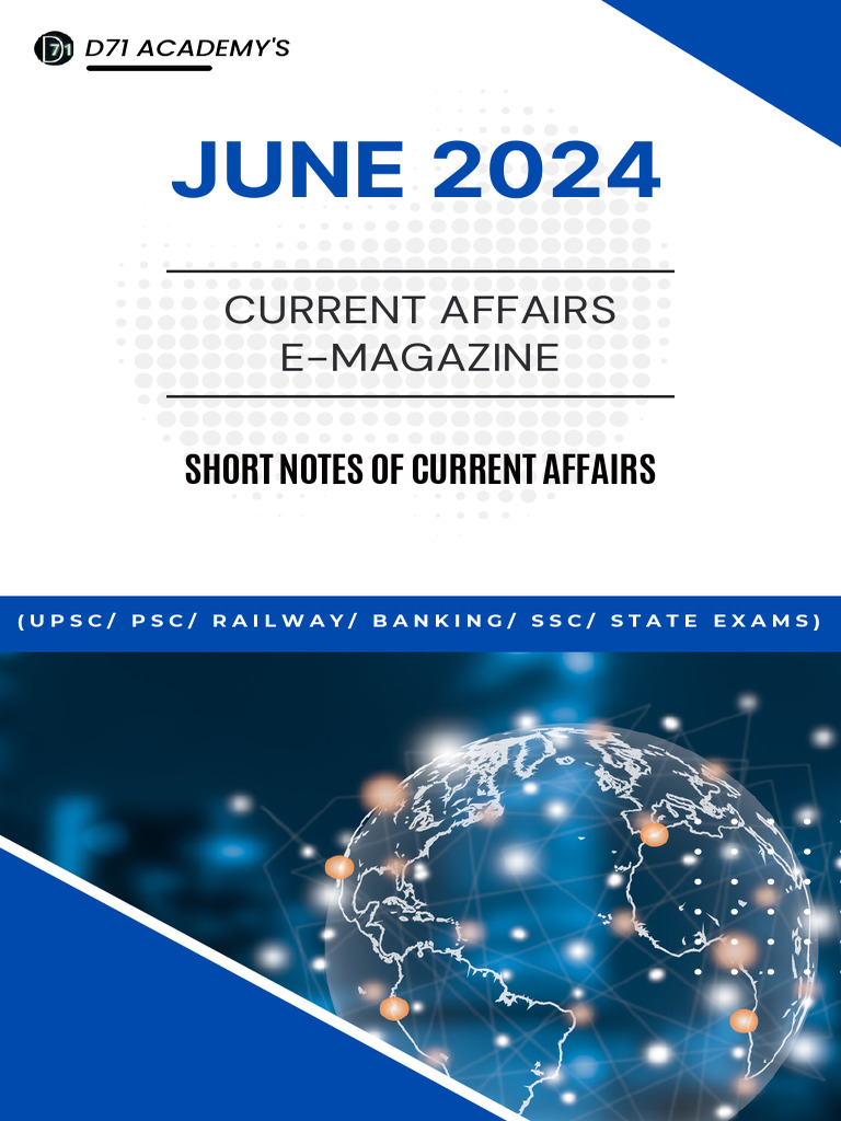 Current Affairs June 2024 E-Magazine | PDF