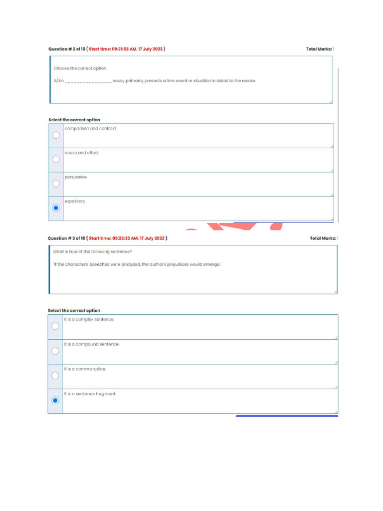Eng 101 Quiz 4 Solution by Lucky-1 | PDF