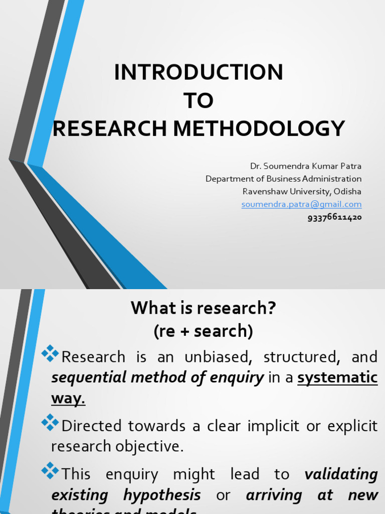 Research Methodology Overview | PDF | Quantitative Research | Methodology