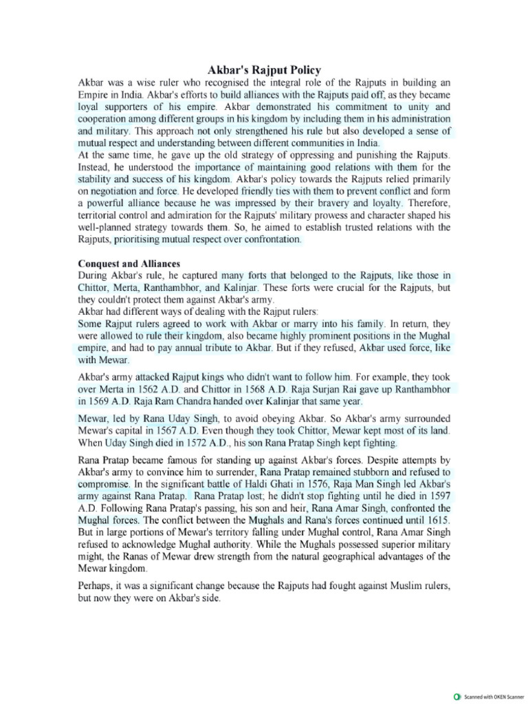 Akbar Rajput Policy | PDF