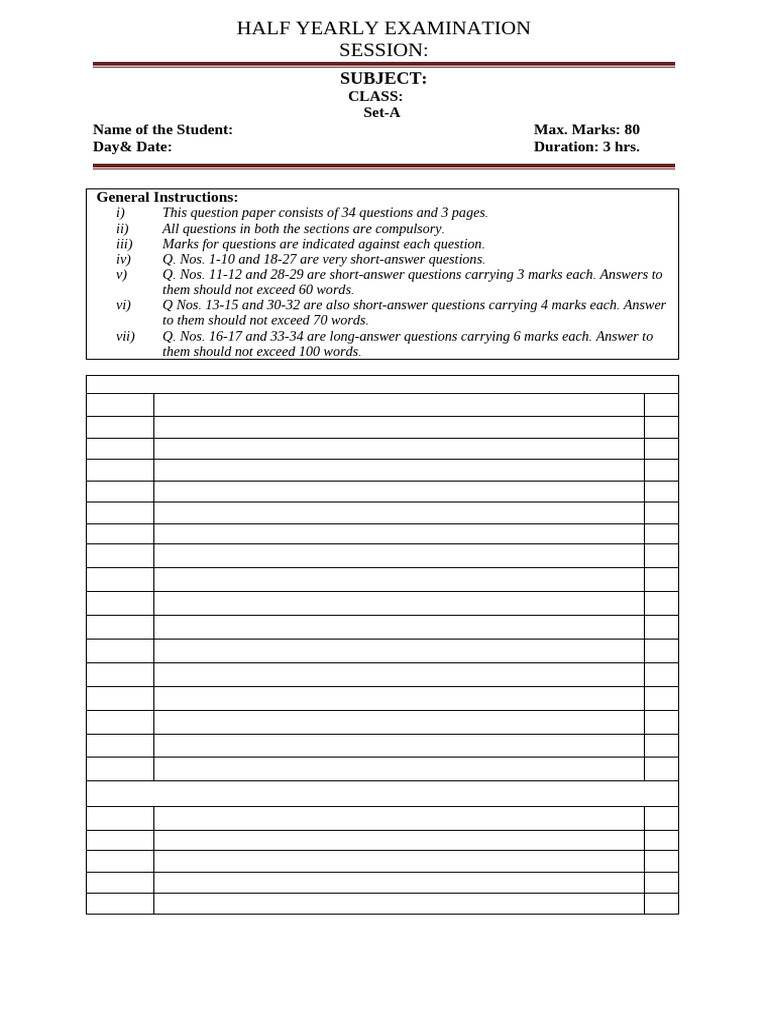 Sample QP for Reference | PDF
