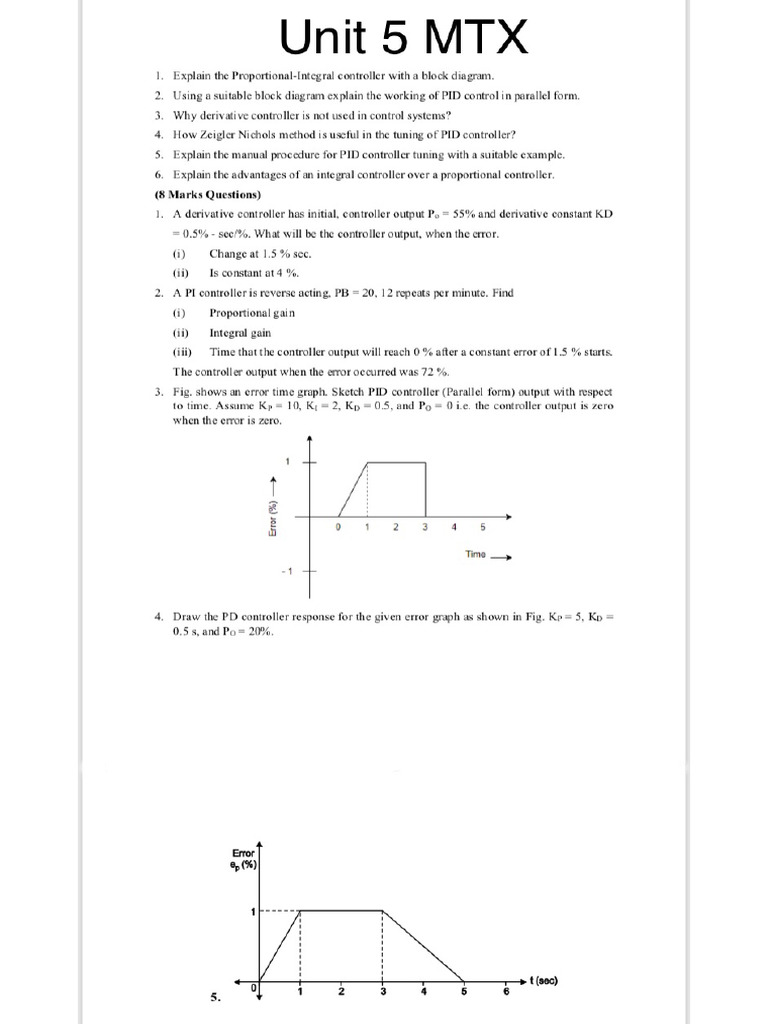 MTX Unit 5 QB Solution | PDF