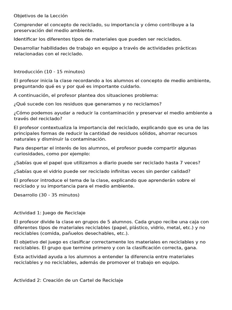 Medio Ambiente | PDF | Reciclaje | Residuos