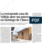 Casa de Escritor César Vallejo Abre Sus Puertas A La Cultura, Literatura y Patrimonio