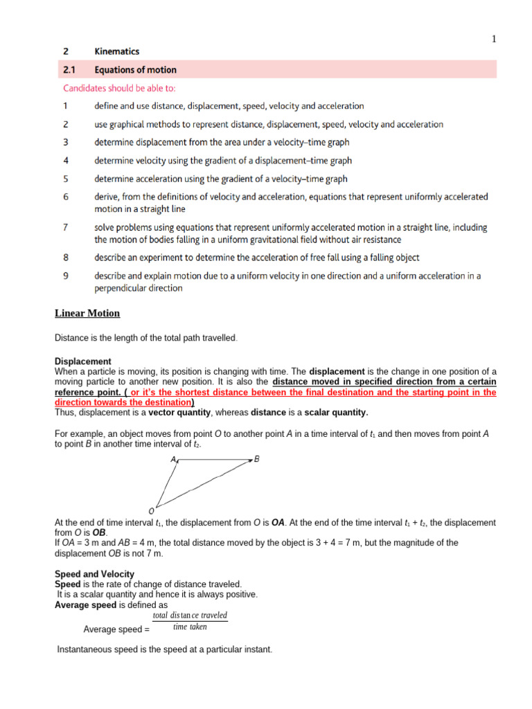 Uniform Linear Motion Analysis | PDF | Acceleration | Speed