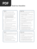 Used Car Inspection Checklist Guide | PDF