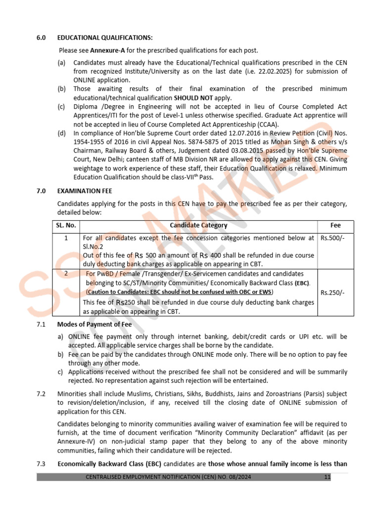 EBC vs EWS: Eligibility and Fees | PDF | Mathematics