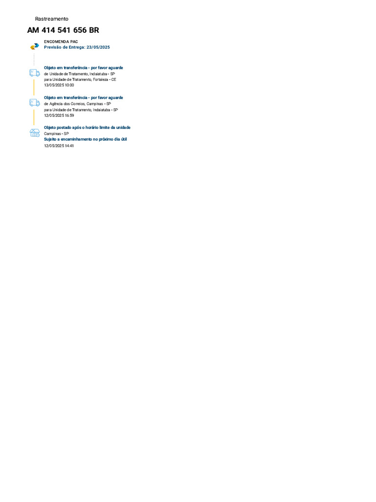 Rastreamento de Encomenda PAC Brasil | PDF