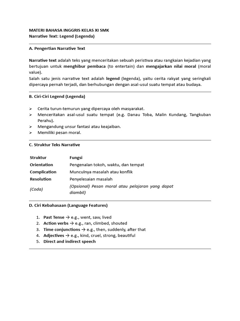 XI_ CP 1_ Narrative text_Legend | PDF | Linguistics
