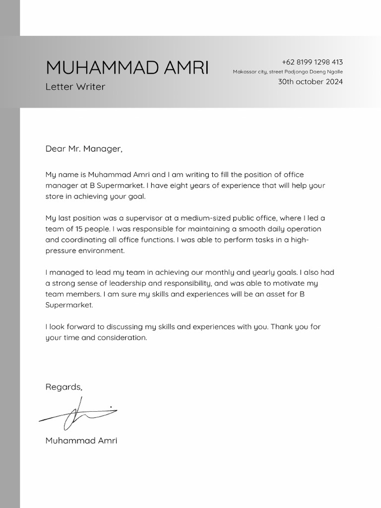 Pink Minimalist Job Application Letter A4 - 20241030 - 194459 - 0000 | PDF