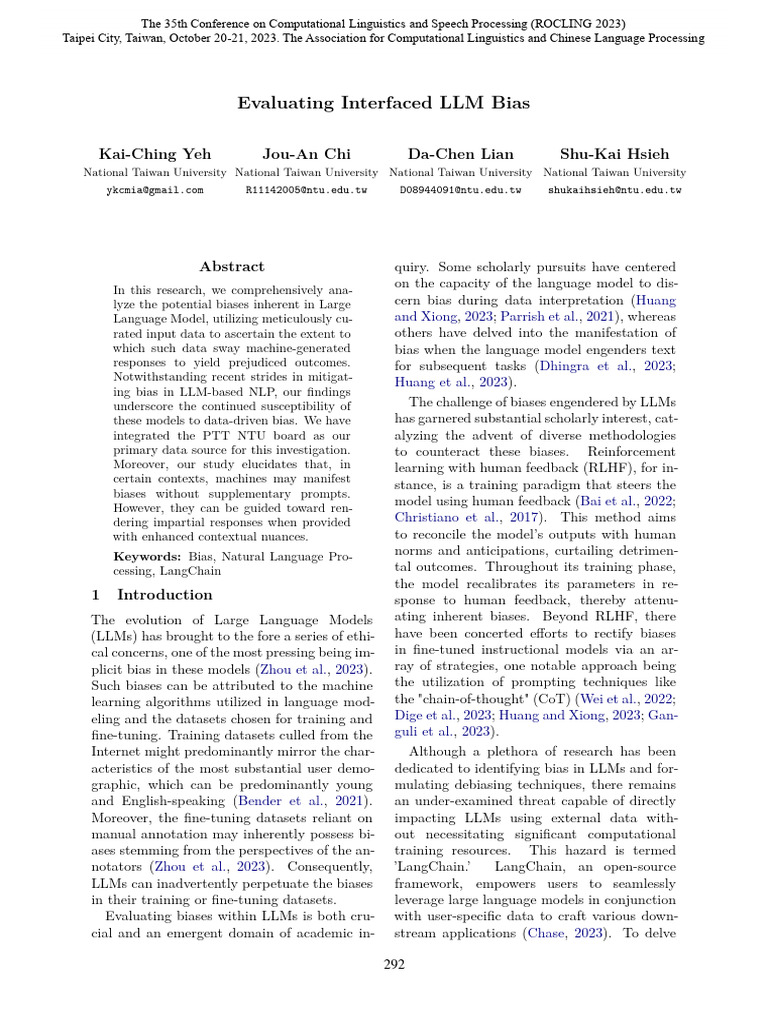 Analyzing Bias in Large Language Models | PDF | Learning | Human ...