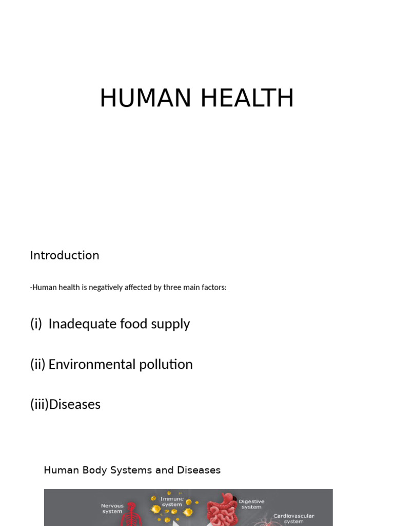 Human Health | PDF | Immune System | Infection