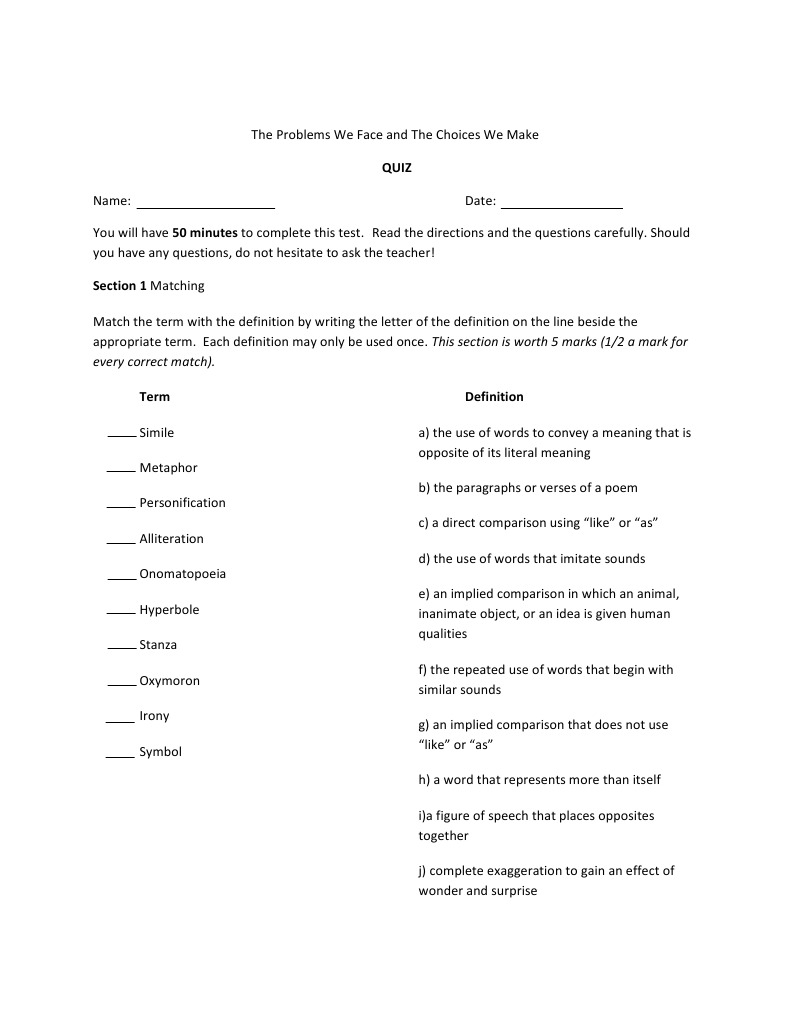 English iv poetry test study guide poems picture