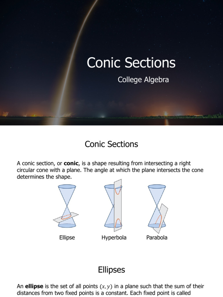 Understanding Conic Sections: Ellipses, Hyperbolas, Parabolas | PDF ...