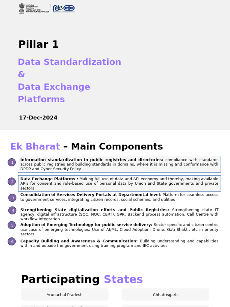 Pillar 1 - Data Standardization and Data Exchange - State Inputs Inc ...