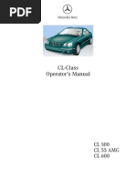 Mercedes Cl55amg Cl500 Cl600 Owners Manual 2002