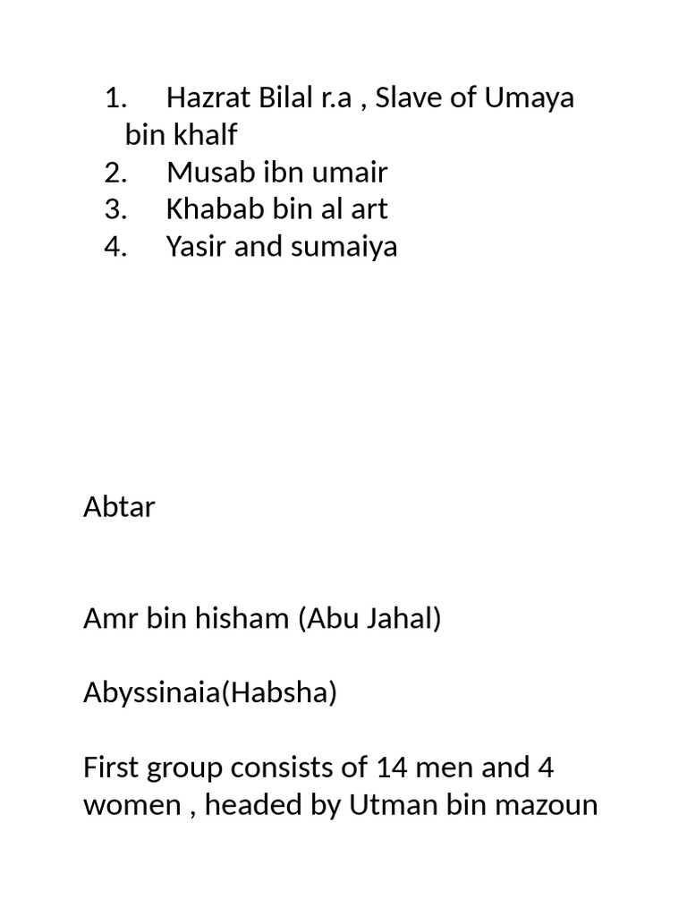 Hazrat Bilal R | PDF