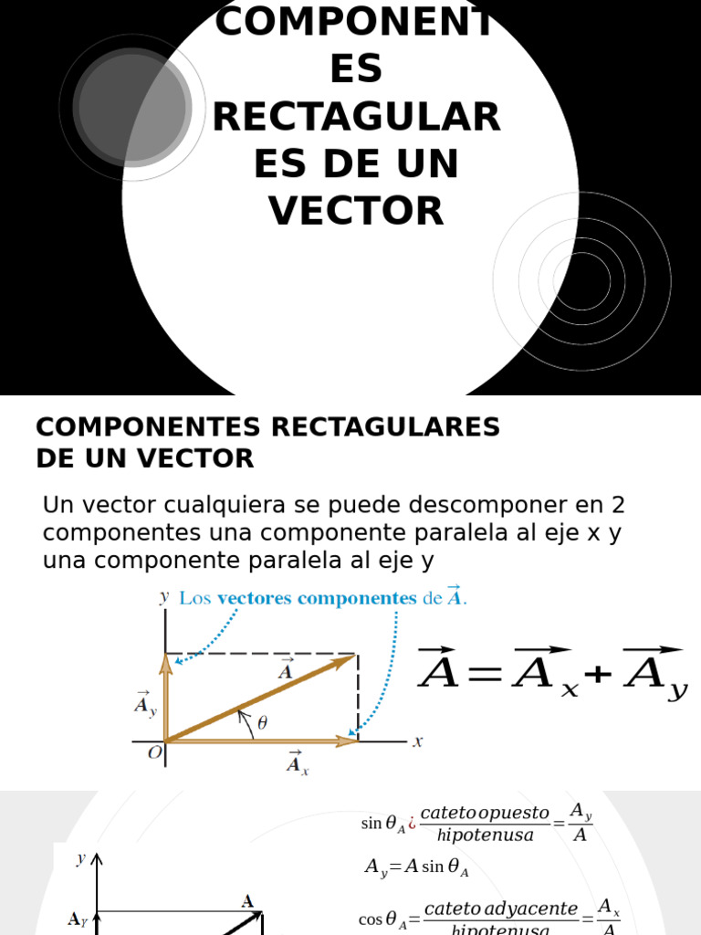 04_Componentes Rectagulares de Un Vector | PDF