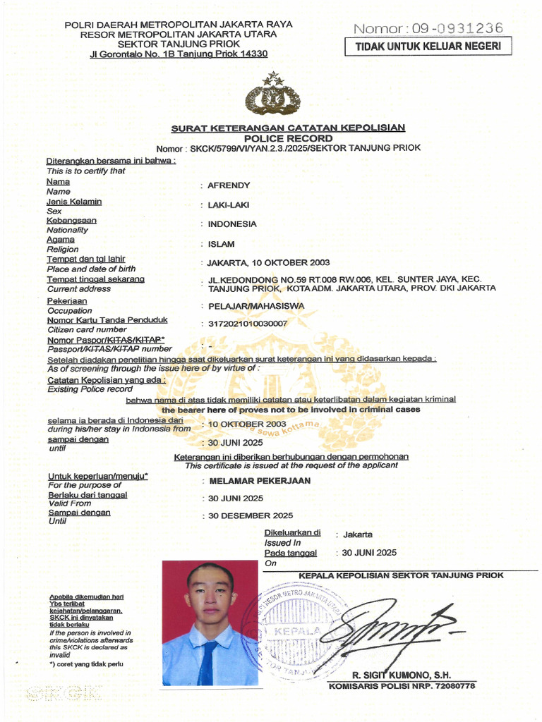 Scan - SKCK | PDF
