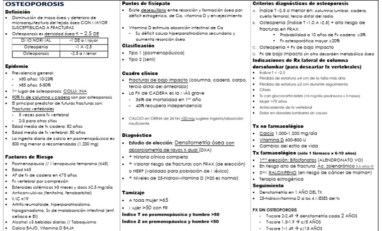 Guía Completa sobre Osteoporosis y Fracturas | PDF | Osteoporosis ...