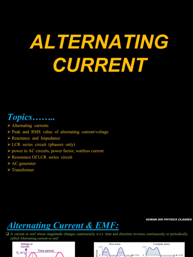 Alternating Current Notes 2025-1 | PDF