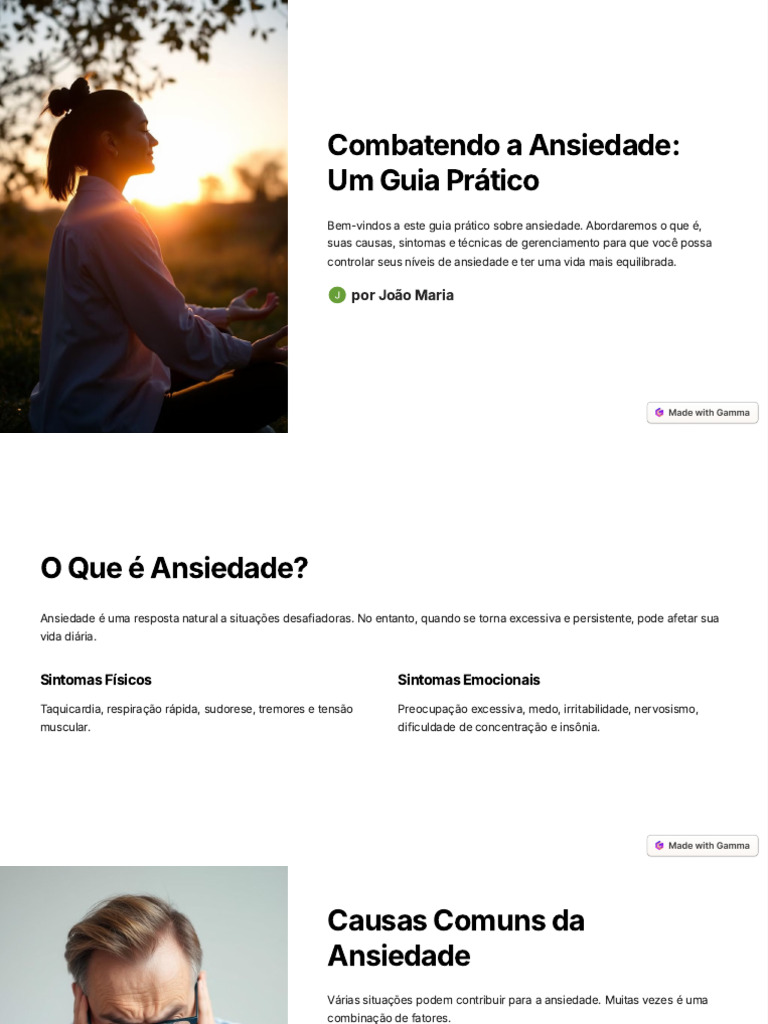 Enfrentando a Ansiedade: Guia Prático | PDF | Ansiedade | Estresse ...