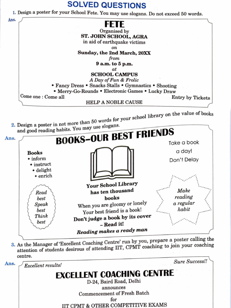Poster Making - Class 11 | PDF