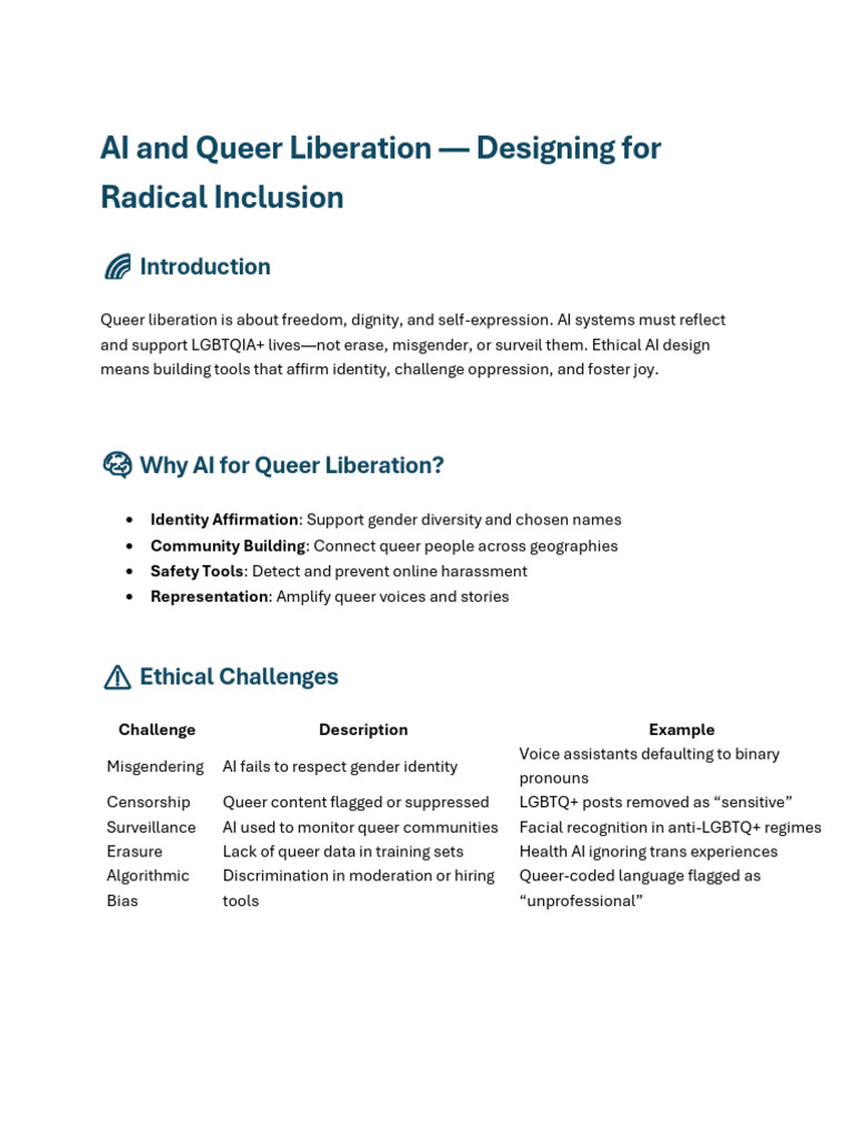 AI and Queer Liberation - Designing For Radical Inclusion | PDF ...