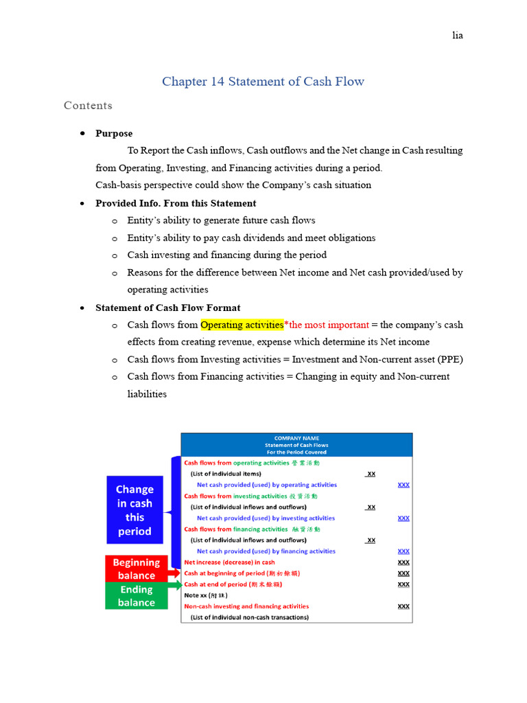 TA - Chapter 14 - Statement of Cash Flow | PDF | Expense | Free Cash Flow
