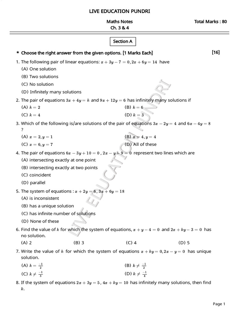 Notes M10-3-4 | PDF | Mathematics | Elementary Mathematics