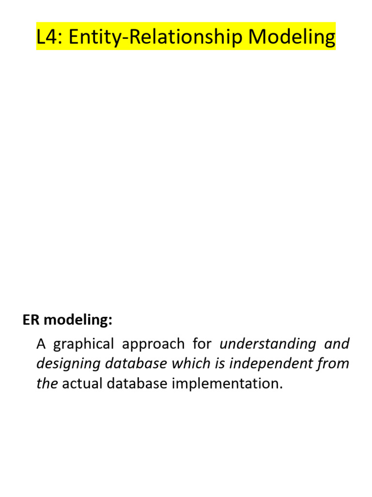 Understanding Entity-Relationship Modeling | PDF | Databases