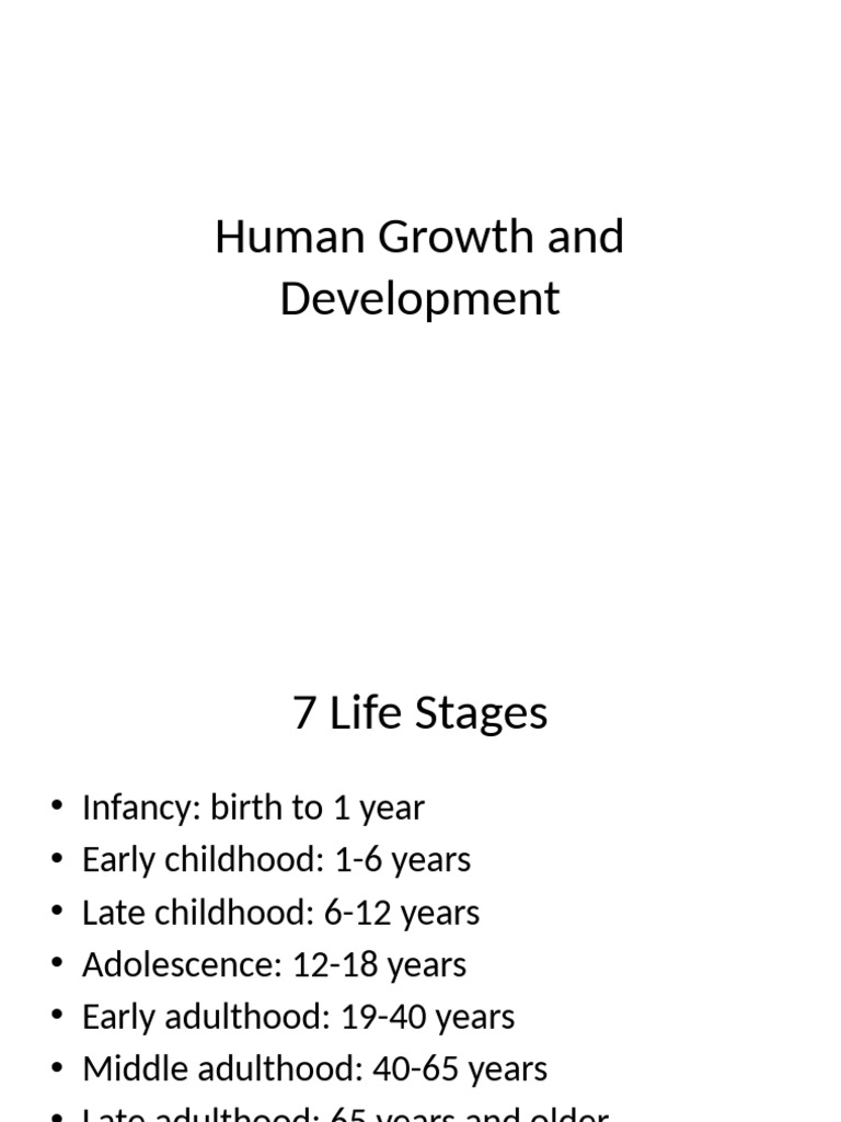 Human Growth: 7 Life Stages Explained | PDF