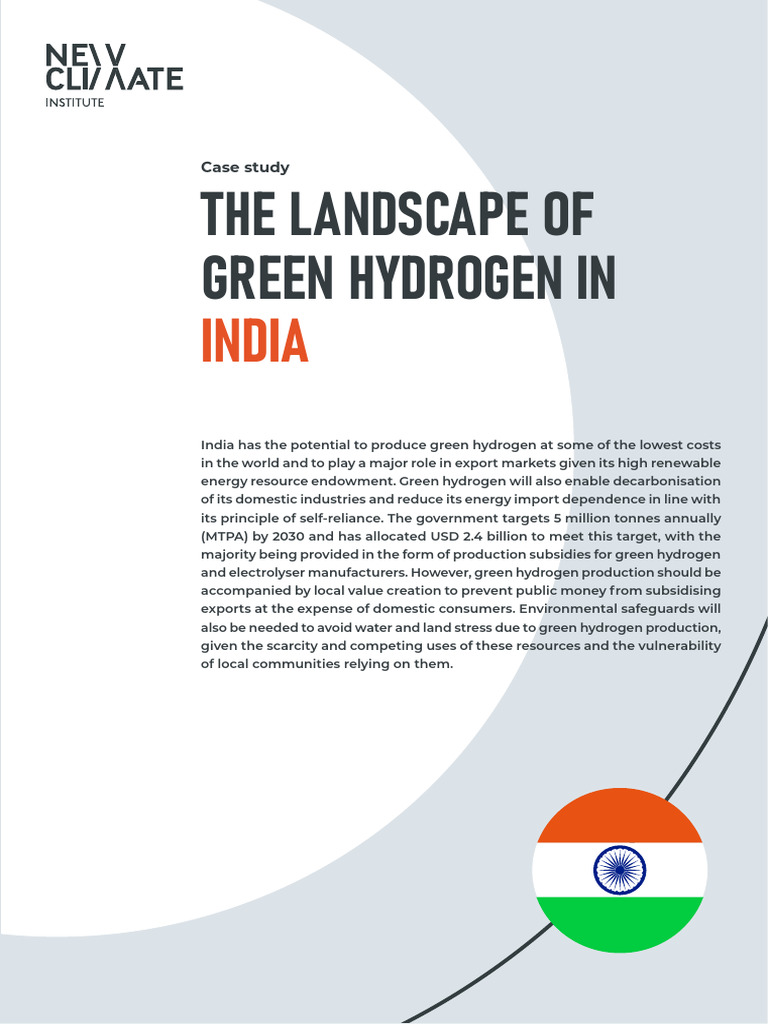 Green Hydrogen Potential in India 2026 | PDF | Renewable Energy ...