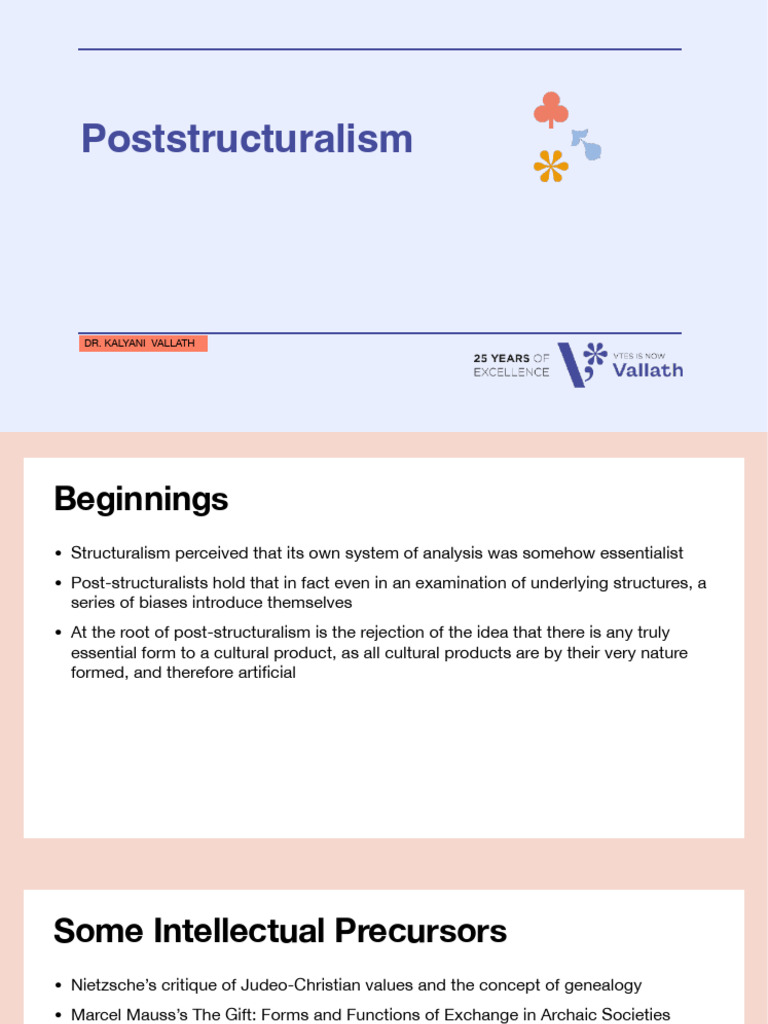 Overview of Poststructuralism and Derrida | PDF | Deconstruction ...